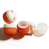 Pot de crème corporelle écologique en PET de 50g/50ml, rechargeable, avec cuillère, pour emballage cosmétique OEM