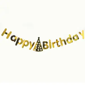 Instagram spanduk selamat ulang tahun bayi spanduk bermotif emas monogram Selamat Ulang Tahun