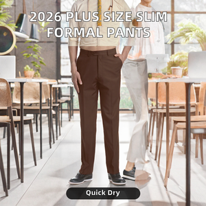 Pantalon de travail classique pour homme grande taille 2026, léger, en polyester, taille haute, coupe ajustée, respirant, couleur unie - Product Image 2