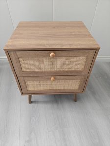 Comodino moderno MDF comodino in Rattan con cassetto camera da letto fine tavolo comodino comodino comodino comodino comodino - Product Image 4