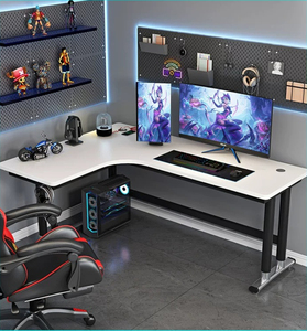 <strong>Black</strong> L-Shaped Gaming <strong>Desk</strong> with CPU Holder, Large Corner <strong>Computer</strong> Workstation for Dual Monitors - Product Image 3