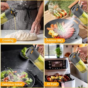 ขวดสเปรย์น้ำมันแก้วทรงกระบอกกันแสงขนาด 500 มล. พร้อมดีไซน์สั่งทำพิเศษสำหรับทำอาหารและหม้อทอดไร้น้ำมัน (สีดำ) - Product Image 5