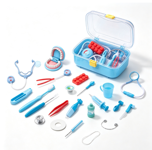 Kit de jeu de rôle <span class=keywords><strong>dentiste</strong></span> pour enfants, étui de rangement portable, kit dentaire éducatif pour l'apprentissage des soins dentaires - Product Image 1