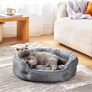 Wholesale Short Plush Luxury Orthopedic Pet <b>Bed</b> Portable Washable <b>Nest</b> Polyester Comfortable Dog Custom Kennel - Product Image 2