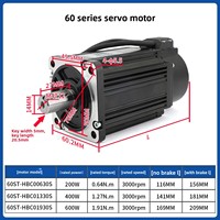 Kit de moteur servo monophasé 380V 400W 3000 tr/min, type colonne, bras de robot de palettisation pour la manutention automatique des matériaux
