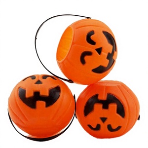 ZF Global Export Jack O Lantern, Decoraciones Modernas de Halloween, Mini Cubo de Plástico para Dulces con Diseño de Calabaza y Impresión Offset - Product Image 3