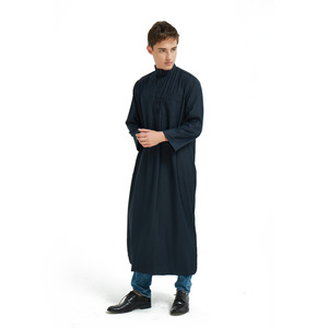 2022 Polyester và viscose vải chất liệu hồi giáo quần áo Arab thobe thawb Robe abaya <span class=keywords><strong>thoub</strong></span> cho mùa đông mặc - Product Image 6