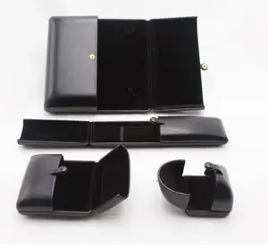 double door leather jewelry box ring earring necklace bracelet bangle charming choker box
