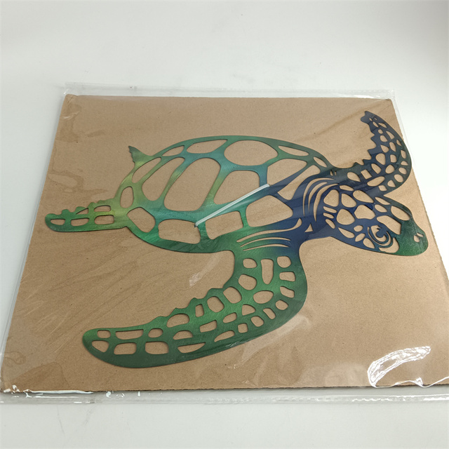 Hot Selling Indoor Background Metal Wall Decor Sea Turtle Design Metal Wall Art
