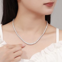 Fabrication de bijoux sur mesure en argent sterling 925 avec moissanite pour femmes et hommes, collier tennis hip-hop, moissanite complète, mariage, OEM/ODM