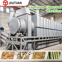 Machine à fabriquer du charbon de noix à faibles émissions, construction en acier inoxydable, utilisation facile pour ligne de production de charbon vert