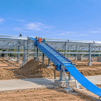 Bâtiment préfabriqué sur mesure pour moutons, isolé avec panneaux sandwich, abri pour chèvres avec système de ventilation et d'alimentation