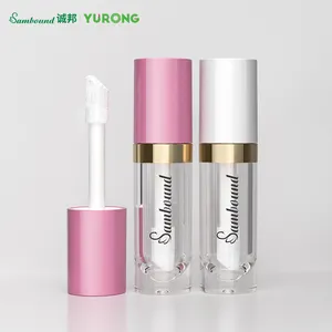 Tube de baguette de brillant à lèvres entièrement transparent avec brosse/quantité minimale de commande logo personnalisé 2022 tube de brillant à lèvres blanc