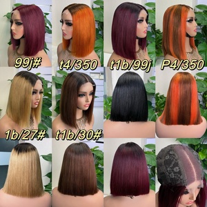 100% Raw Human Hair 12A 2*6Vietnam SDD Bone Straight <b>bob</b> Virgin Brazil Peruvian Non Glue <b>Wig</b> - Product Image 4