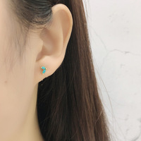 Boucles d'oreilles clous en argent sterling 925 avec zircon cubique, boucles d'oreilles en argent 925, boucles d'oreilles en zircon tendance pas chères pour femmes