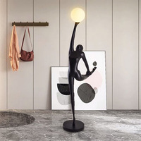 Lampe sur pied artistique Seeky en forme de danseuse de ballet contemporaine avec base LED E27 pour hôtel