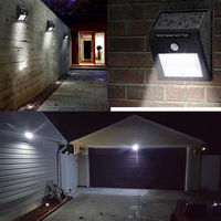20 LED solaire applique murale extérieure capteur sans fil étanche détection de mouvement style minimaliste décoration de jardin veilleuses
