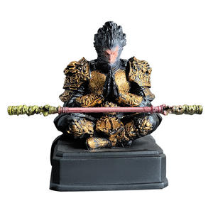 Statue de ciel ascendant Sun Wukong faite à la main voyage vers l'ouest décor mythologique artisanat en résine à collectionner pour les périphériques de jeu - Product Image 1