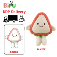 Jouets en peluche super doux personnalisés, vente en gros d'usine, jouet en peluche fraise anthropomorphe, rembourré en coton PP, polaire polyester, fruits