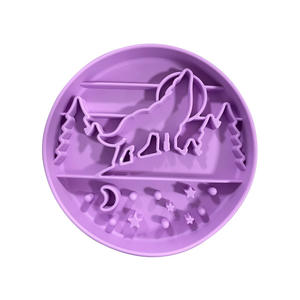 Özelleştirilmiş silikon yavaş besleyici köpek kase büyük açık havada tasarım ahşap aksan ile gıda sınıfı Pet zenginleştirme mama kabı - Product Image 5