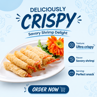 Crevettes soyeuses frites surgelées en vrac pour la maison et la restauration – Snack de fruits de mer
