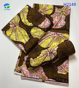 Heißer verkauf preis mode design holland ankara wachs 100% baumwolle afrikanischen wachs drucken stoff 6 yards