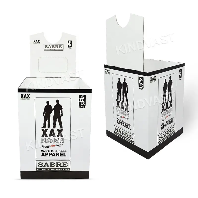 Customized Retail Corrugated Recyclable Cardboard Dump Bin Paper Display Box For Donation Retail Clothes Corrugated Dump Bins