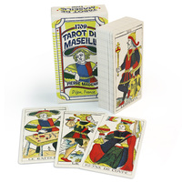 Vente en gros de jeux de cartes de tarot rétro de Marseille écologiques de haute qualité, personnalisés et très demandés, avec guide pour adultes