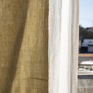 Clot 100% Linen <b>Curtains</b> Light Filtering <b>Curtains</b> Natural Color Block <b>Window</b> <b>Curtains</b> Europe Woven Solid Embroidered Custom Size - Product Image 3