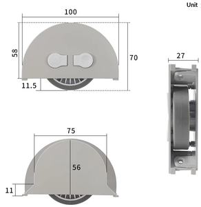 <span class=keywords><strong>Roulettes</strong></span> de support modernes robustes à roues croisées directionnelles pour table à mouvement linéaire parallèle, en alliage de zinc, pour meubles - Product Image 2