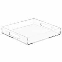 Plateau de rangement en acrylique personnalisé, organisateur de présentation rectangulaire, taille personnalisable pour la maison, le bureau ou la coiffeuse