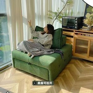<b>Sofa</b> <b>Bed</b> Folding <b>Convertible</b> Modular Green Fabric Single Size For Small Apartments - Product Image 4