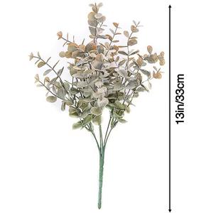 Hojas artificiales <span class=keywords><strong>de</strong></span> eucalipto <span class=keywords><strong>de</strong></span> alta calidad, tallo <span class=keywords><strong>de</strong></span> hierba artesanal para fiesta, venta al por mayor - Product Image 4