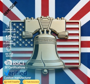Porte-clés Métallique Patriotique USA 250ème Anniversaire, Logo Émaillé Personnalisé, Souvenir, Commandes en Gros Direct Usine (15 Ans d'Expérience) - Product Image 1