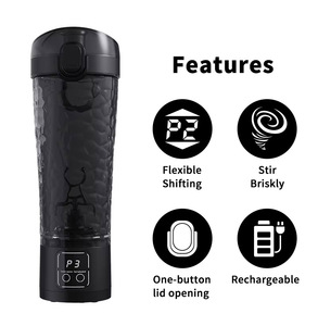 Gobelet mélangeur de protéines électrique sans BPA, bouteille de <span class=keywords><strong>shaker</strong></span> de protéines électrique rechargeable, mixeur portable pour le sport et la remise en forme - Product Image 2