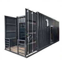 Maison conteneur préfabriquée pliable de 20 pieds, cabine modulaire à double aile pour camp minier, hébergement en site isolé