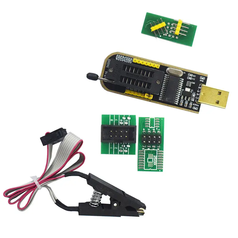 Untuk CH341A 24 25 Seri EEPROM Flash BIOS CH341 Modul Programmer USB + SOIC8 SOP8 Klip Uji untuk EEPROM 93CXX / 25CXX / 24CXX