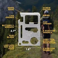 Couteau de survie multifonctionnel en acier inoxydable pour la randonnée et l'aventure.