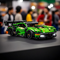 1644 PCS Green Racing Car Advanced Modular Building Block Vehículos compatibles con las principales marcas