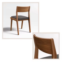 Chaise de salle à manger en bois de teck Lakin, mobilier commercial, chaise de salle à manger, restaurant, hôtel, mariage, banquet