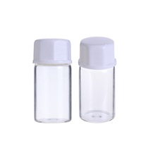 Testeur d'échantillons vides 1ml 2ml 3ml 5ml Mini flacons en verre à tube rond transparent ambre avec bouchons à vis blancs