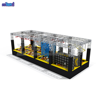 Parcours d'obstacles Ninja Warrior sur mesure, stimulant la curiosité, style américain, pour enfants et adultes, grande taille, usage commercial