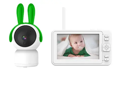 5" HD Screen 2.4G 1920*1080p Resolution 2 Way Wireless Baby Monitoring Camera Night Vision Cry Sound Temperature Monitor OEM