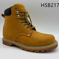 HY, Chaussures de sécurité S3 en cuir gaufré haut de gamme, très vendues, populaires en Jamaïque, avec semelle en caoutchouc Goodyear, bottes de travail HSB141