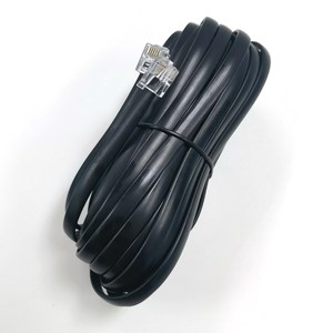 Câbles de téléphone plats <span class=keywords><strong>RJ45</strong></span> <span class=keywords><strong>RJ11</strong></span> RJ12 <span class=keywords><strong>RJ45</strong></span> FX-LPP-6P6C-10M noirs, offre spéciale d'usine - Product Image 1