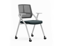 Chaise de conférence en maille avec tablette d'écriture intégrée, chaise de bureau pour réunions, formations, salles de classe, chaise pliante