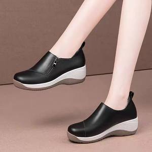 Mùa xuân và mùa thu mới mềm đế thoáng khí retro thời trang giản dị cộng với kích thước của phụ nữ Giày lười mẹ - Product Image 5