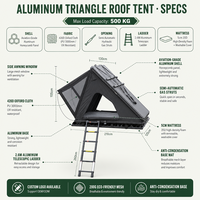 Tente de toit entièrement automatique en alliage d'aluminium à toit rigide hydraulique avec panneau solaire, ouverture/fermeture en un clic, quatre saisons, aucune installation requise