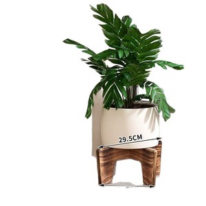 Soporte/estante para flores de mesa para sala de estar, soporte para plantas suculentas de madera maciza para interior, soporte de suelo para balcón de nuevo estilo - Product Image 5