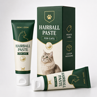 Pâte anti-boules de poils pour chats, riche en protéines et sans céréales, OEM ODM, complément alimentaire naturel pour animaux de compagnie, contrôle des boules de poils, soutien digestif pour chats